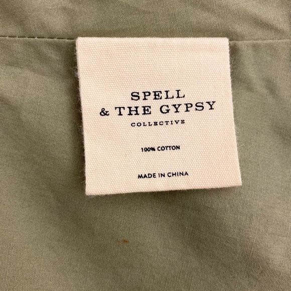 NWT Spell and the Gypsy Eagleback Matinee Khaki Bohemian Peplum Hem Jacket XS - Picture 14 of 16